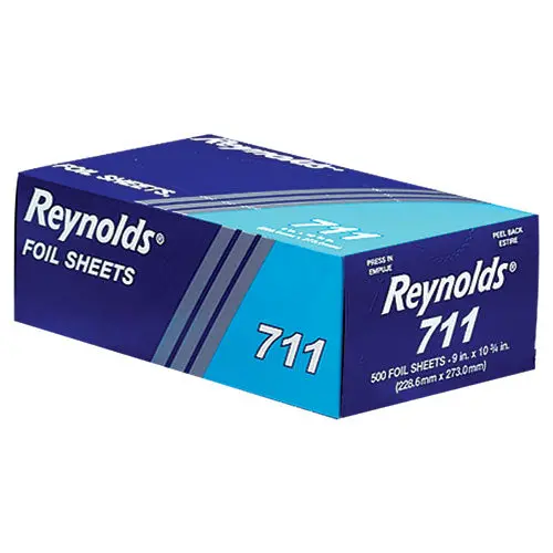 Pop-Up Interfolded Aluminum Foil Sheets, 9 X 10 3-4, Silver, 3000 Sheet-Carton 1