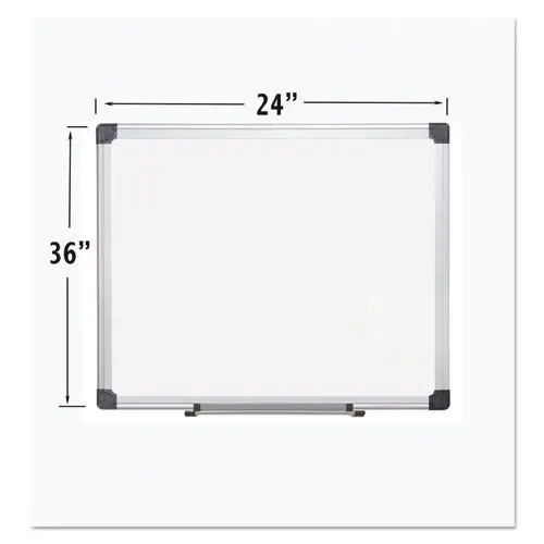 Porcelain Value Dry Erase Board, 24 X 36, White, Aluminum Frame 1