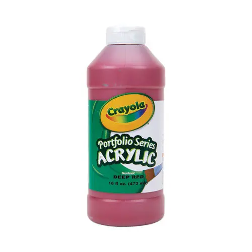Portfolio Series Acrylic Paint, Deep Red, 16 Oz Bottle 1
