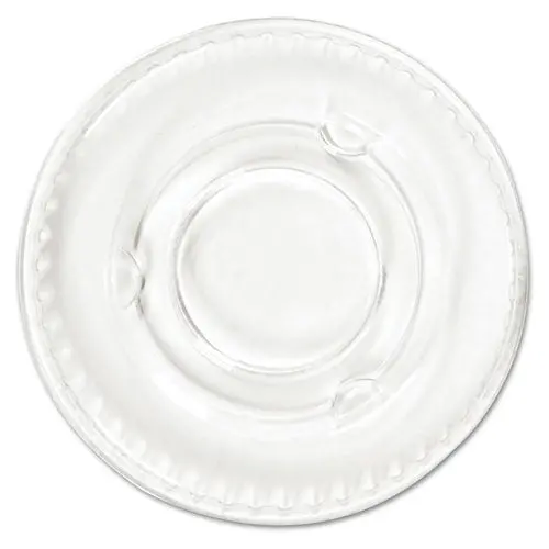 Portion Cup Lids, Fits 0.5 Oz To 1 Oz Cups, Clear, 100-Sleeve, 25 Sleeves-Carton 1