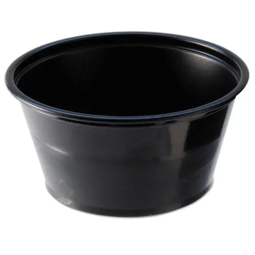 Portion Cups, 2Oz, Black, 250-Sleeve, 10 Sleeves-Carton 1
