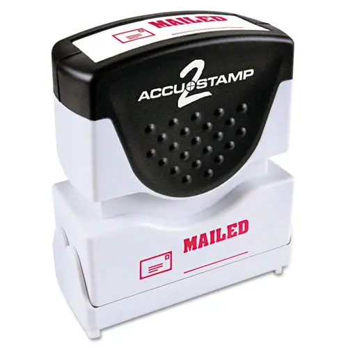 Pre-Inked Shutter Stamp, Red, Mailed, 1 5-8 X 1-2 1