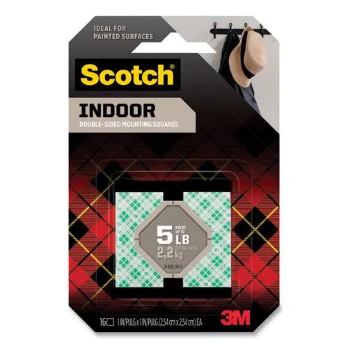 Precut Foam Mounting 1 Squares, Double-Sided, Permanent 16-Pack 1