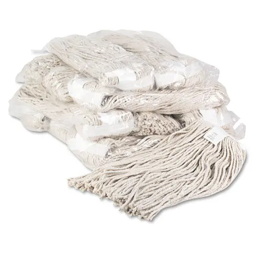 Premium Cut-End Wet Mop Heads, Cotton, 20Oz, White, 12-Carton 1