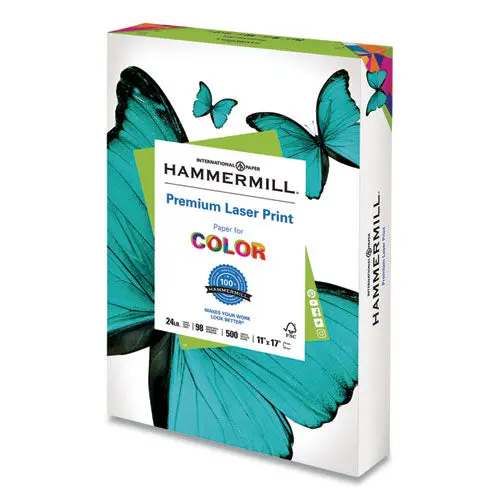 Premium Laser Print Paper, 98 Bright, 24Lb, 11 X 17, White, 500-Ream 1