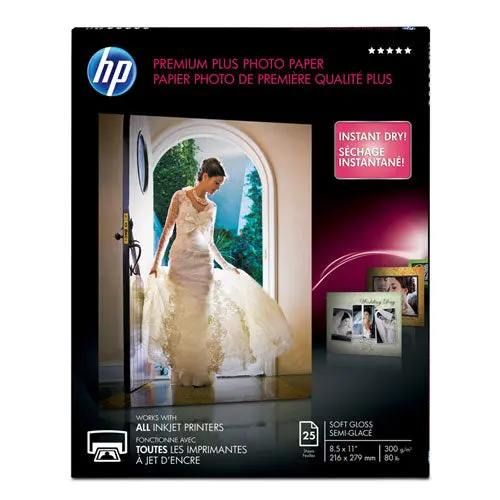 Premium Plus Photo Paper, 11.5 Mil, 8.5 X 11, Soft-Gloss White, 25-Pack 1