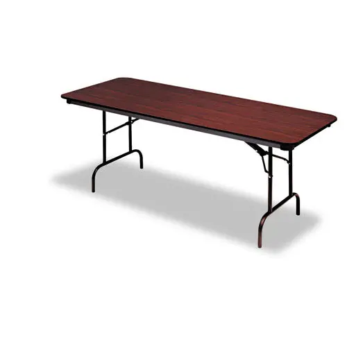 Premium Wood Laminate Folding Table, Rectangular, 60W X 30D X 29H, Mahogany 1