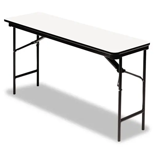 Premium Wood Laminate Folding Table, Rectangular, 72W X 18D X 29H, Gray-Charcoal 1