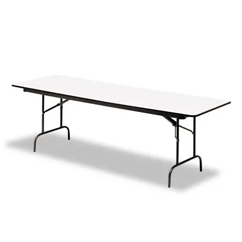 Premium Wood Laminate Folding Table, Rectangular, 72W X 30D X 29H, Gray-Charcoal 1
