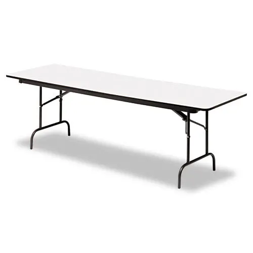 Premium Wood Laminate Folding Table, Rectangular, 96W X 30D X 29H, Gray-Charcoal 1