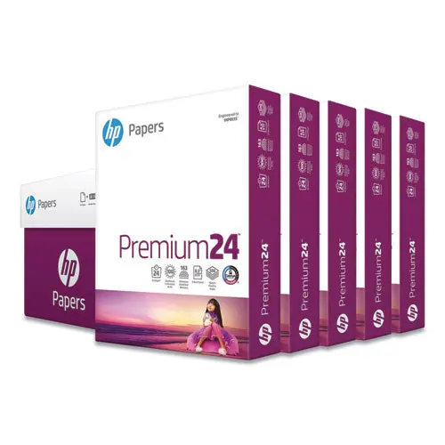 Premium24 Paper, 98 Bright, 24Lb, 8.5 X 11, Ultra White, 500 Sheets-Ream, 5 Reams-Carton 1