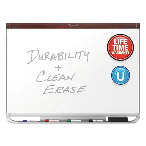 Prestige 2 Duramax Magnetic Porcelain Whiteboard, 72 X 48, Mahogany Frame 1