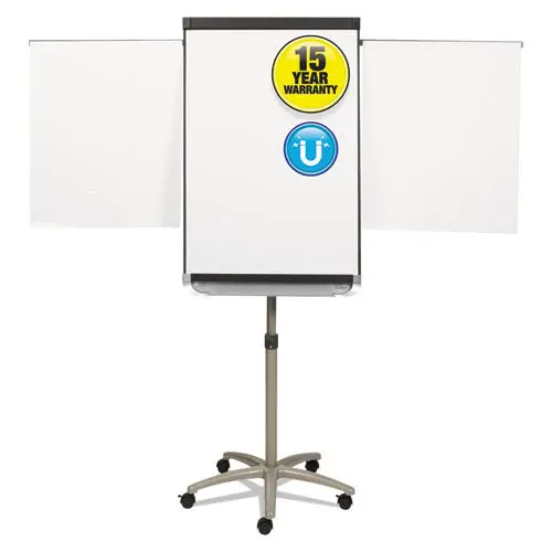 Prestige 2 Mobile Presentation Easel,  3 Ft X 2 Ft, Silver-White 1