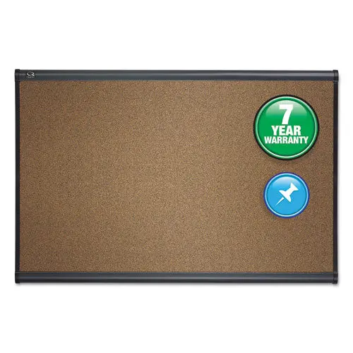 Prestige Bulletin Board, Brown Graphite-Blend Surface, 48 X 36, Aluminum Frame 1