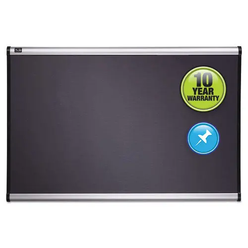 Prestige Bulletin Board, Diamond Mesh Fabric, 36 X 24, Gray-Aluminum Frame 1