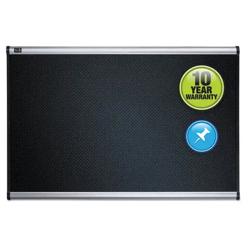 Prestige Embossed Foam Bulletin Board, 48 X 36, Black, Aluminum Frame 1