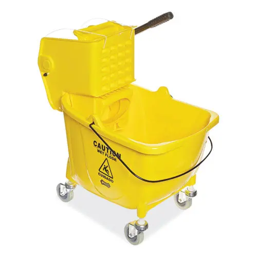 Pro-Pac Side-Squeeze Wringer-Bucket Combo, 8.75Gal, Yellow 1