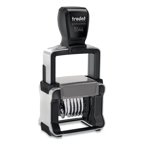 Professional Numberer, Self-Inking, Type Size 1 1-2, Six Digits, Black 1