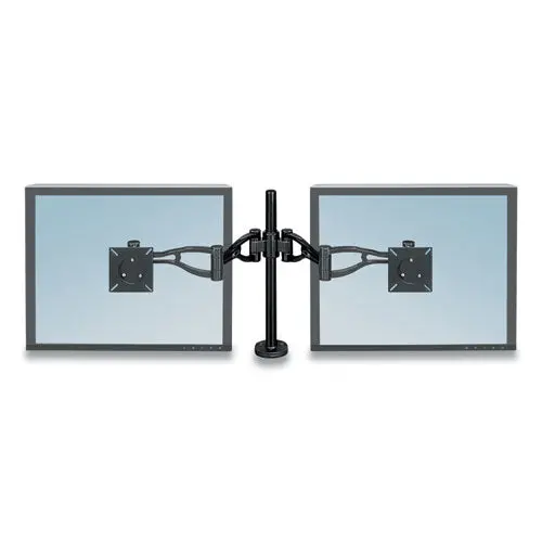 Professional Series Depth Adjustable Dual Monitor Arm, 360 Deg Rotation, 37 Deg Tilt, 360 Deg Pan, Black, Supports 24 Lb 1