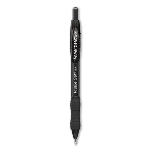 Profile Retractable Gel Pen, Fine 0.5 Mm, Black Ink, Translucent Black Barrel, 36-Pack 1