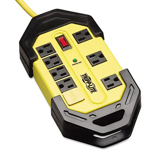 Protect It! Industrial Safety Surge Protector, 8 Outlets, 12 Ft Cord, 1500 J 1
