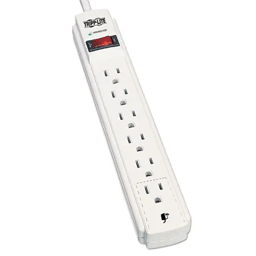 Protect It! Surge Protector, 6 Outlets, 4 Ft Cord, 790 Joules, Light Gray 1