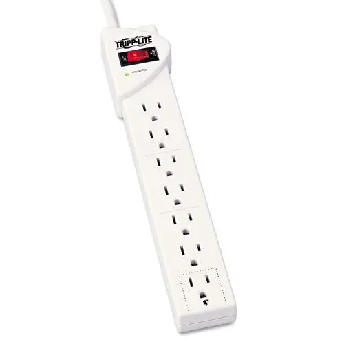 Protect It! Surge Protector, 7 Outlets, 6 Ft Cord, 1080 Joules, Light Gray 1