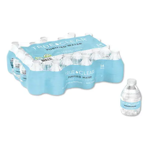 Purified Bottled Water, 8 Oz Bottle, 24 Bottles-Carton 1