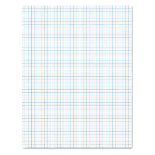 Quadrille Pads, 4 Sq-In Quadrille Rule, 8.5 X 11, White, 50 Sheets 1
