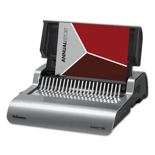 Quasar 500 Electric Comb Binding System, 16 7-8 X 15 3-8 X 5 1-8, Metallic Gray 1