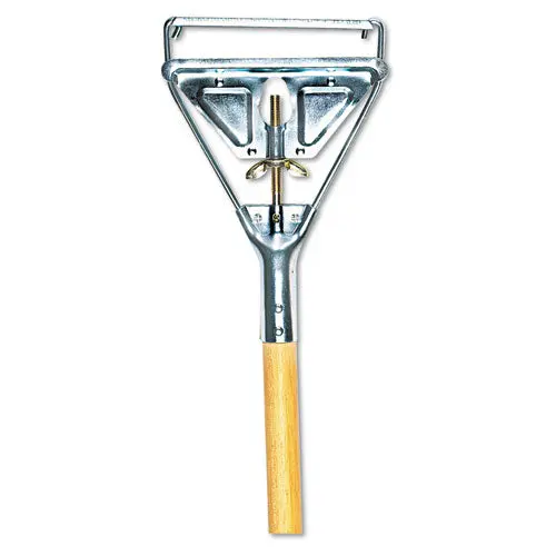 Quick Change Metal Head Mop Handle For No. 20 And Up Heads, 54" Wood Handle 1
