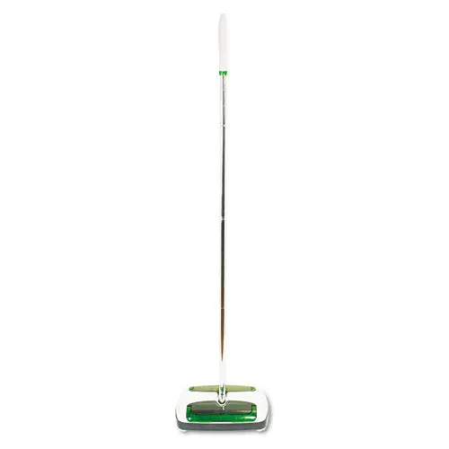 Quick Floor Sweeper, Rubber Bristles, 42" Aluminum Handle, White 1