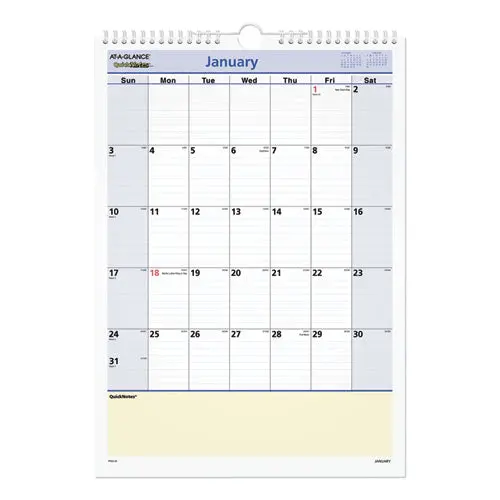 Quicknotes Wall Calendar, 12 X 17, 2021 1