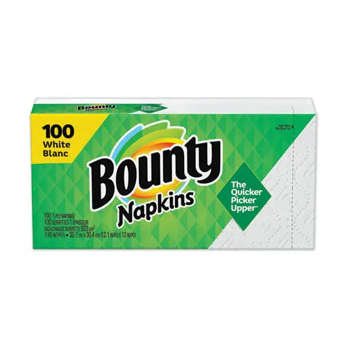 Quilted Napkins, 1-Ply, 12.1 X 12, White, 100-Pack, 20 Packs Per Carton 1