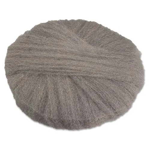 Radial Steel Wool Pads, Grade 0 (Fine): Cleaning And Polishing, 17 In Dia, Gray 1