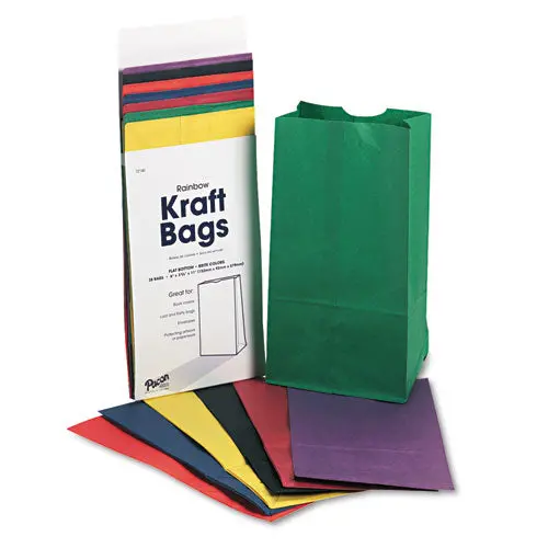 Rainbow Bags, 6" X 11", Assorted Bright, 28-Pack 1
