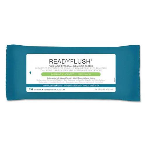 Readyflush Biodegradable Flushable Wipes, 8 X 12, 24-Pack, 24 Pack-Carton 1