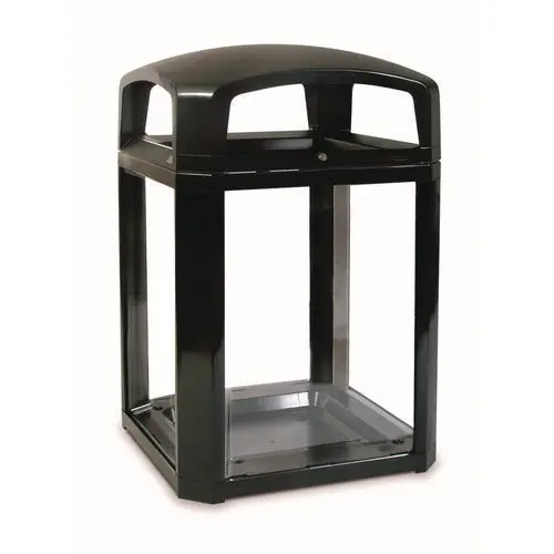 Receptacle,Dome,50Gal,Bk 1