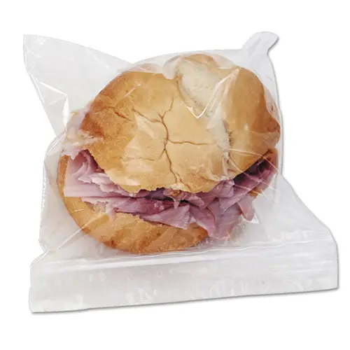 Reclosable Food Storage Bags, Sandwich, 1.15 Mil, 6.5" X 5.89", Clear, 500-Box 1