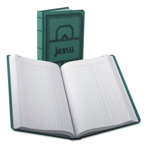 Record-Account Book, Journal Rule, Blue, 500 Pages, 12 1-8 X 7 5-8 1