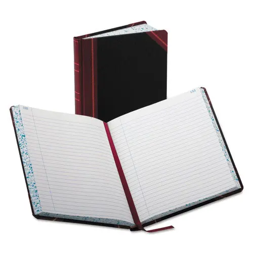Record-Account Book, Record Rule, Black-Red, 300 Pages, 9 5-8 X 7 5-8 1
