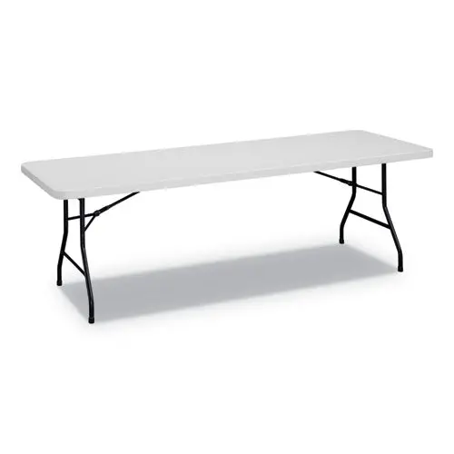 Rectangular Plastic Folding Table, 96W X 30D X 29 1-4H, Gray 1
