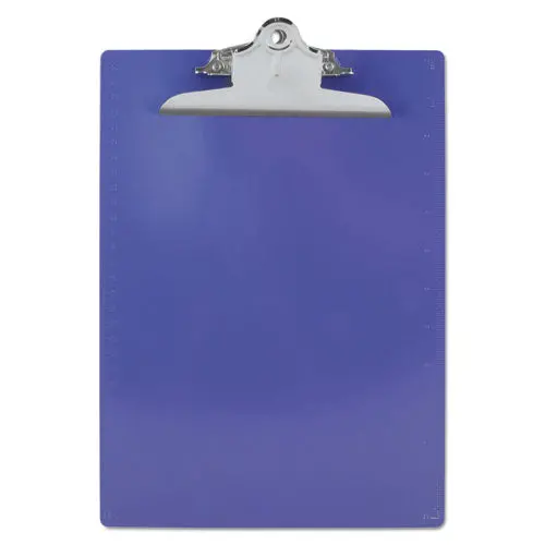 Recycled Plastic Clipboard W-Ruler Edge, 1" Clip Cap, 8 1-2 X 12 Sheets, Purple 1