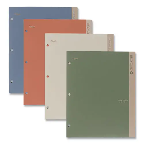 Recycled Plastic Two-Pocket Folder, 11" X 8.5", Randomly Assorted 1