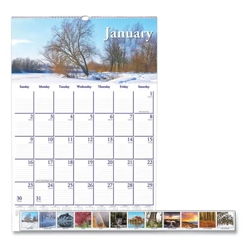 Recycled Scenic Beauty Monthly Wall Calendar, 12 X 16.5, 2022 1