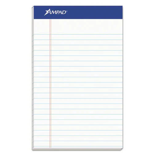 Recycled Writing Pads, Narrow Rule, 5 X 8, White, 50 Sheets, Dozen 1