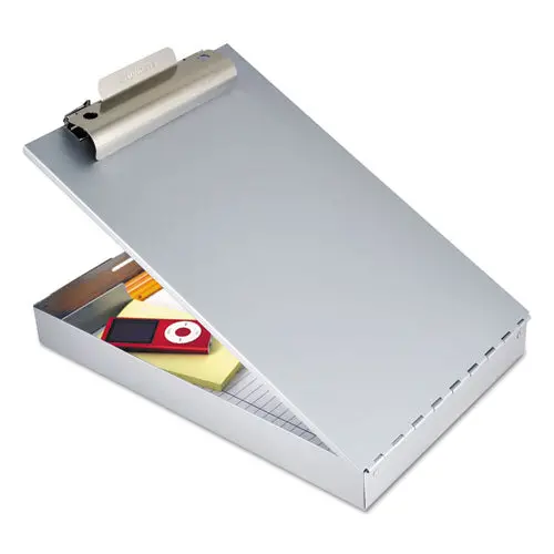 Redi-Rite Aluminum Storage Clipboard, 1" Clip Cap, Holds 8.5 X 12 Sheets, Silver 1