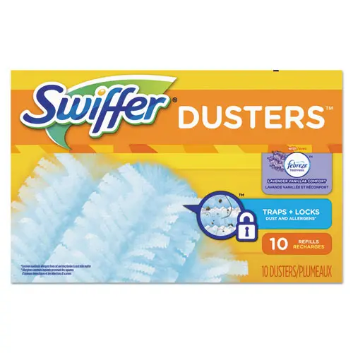Refill Dusters, Dust Lock Fiber, Light Blue, Lavender Vanilla Scent, 10-Box 1