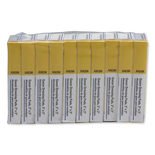 Refill Gauze Pads For Ansi-Compliant First Aid Kits-Cabinets, 3" X 3", 40-Pack 1