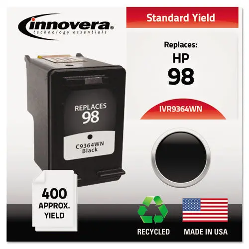 Remanufactured Black High-Yield Ink, Replacement For Hp 98 (C9364a), 400 Page-Yield 1